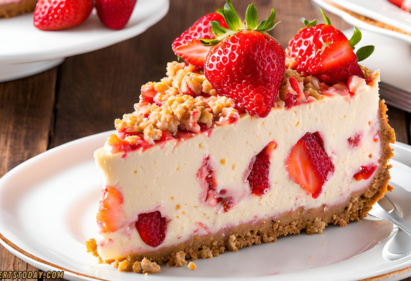 strawberry crunch cheesecake